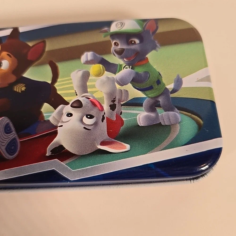 Paw Patrol Tin‎ Pencil Case Box With Colored Markers And Stamp Opened/Unused